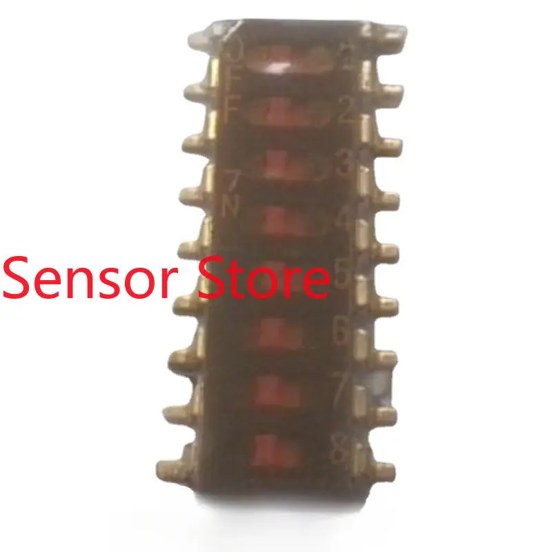 

10PCS SMS708 8-position Dial Switch Patch 2.54mm 8P Toggle Key Type Gold-plated Foot