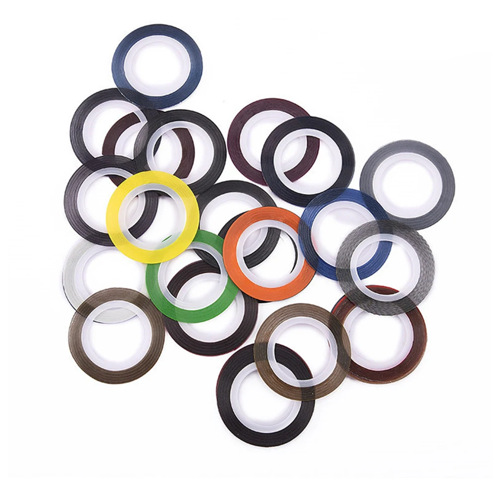 

30 Rolls Nail Art Line Sticker 1mm Colorful Striping Tape DIY Nail Tape Shining Line Sticker for Manicure Pedicure