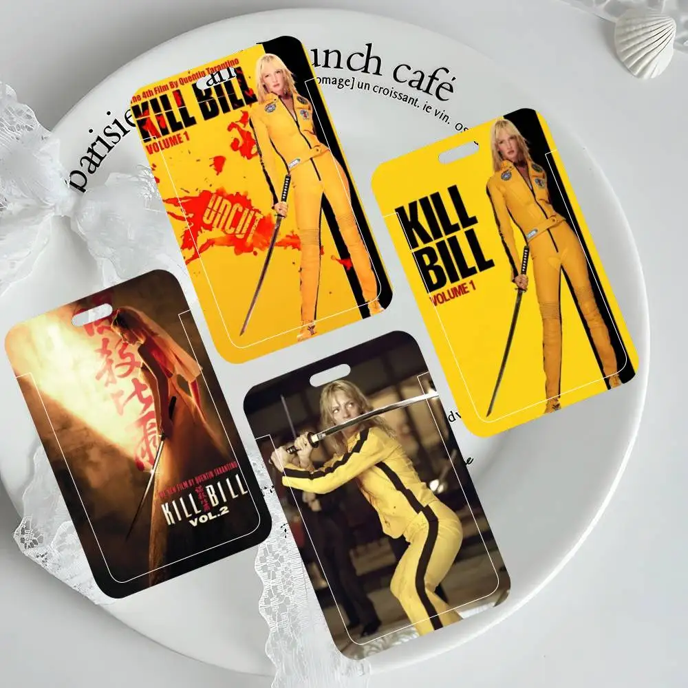 Classic Hot Movie Kill Bill ID Card Holder Neck Strap Pendant Door Badge Holder Lanyards Keychain Work Credential Case Gift