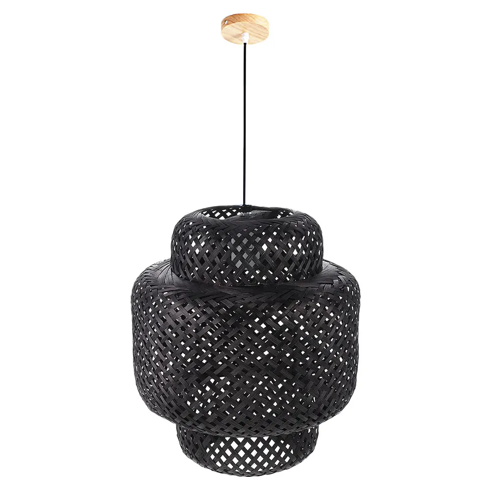 

Decorative Bamboo Woven Ceiling Lamp Elegant Workmanship Suitable for Various Places Home Restaurant Balcony No Bulb