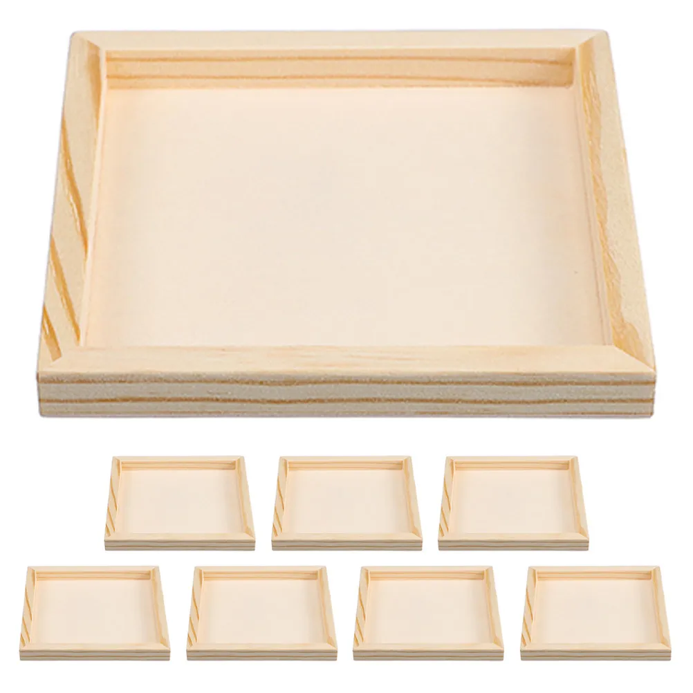 

8Pcs Natural Wood 3D Puzzle Storage Tray Puzzle Holder for Sorting Organizing Displaying Completed Puzzles Lightweight Portable