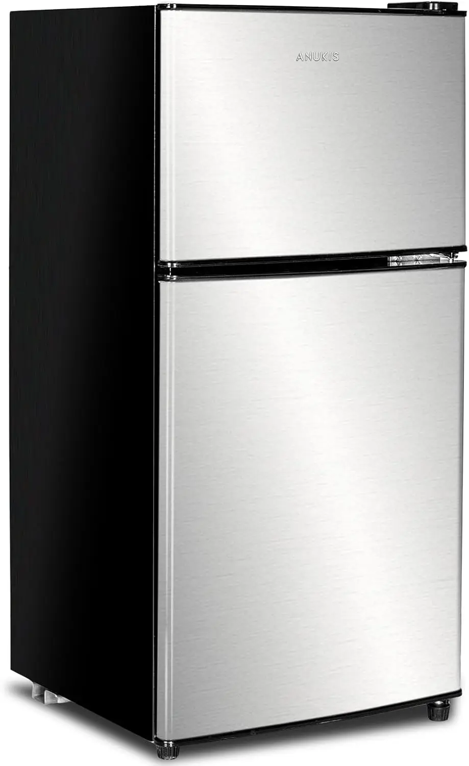 

New Compact Refrigerator 3.2 Cu Ft 2 Door Mini Fridge with Freezer for Apartment, Dorm, Office, Family, Basement,Garage - Silver