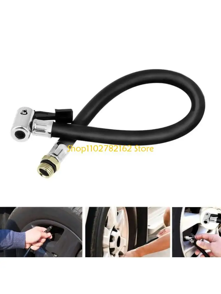 547B 35cm/40cm/50cm Extension Tube 1/4'' Thread Tire Inflation Hose Pump Tube Tire Air Inflator Connector Compressor Hose