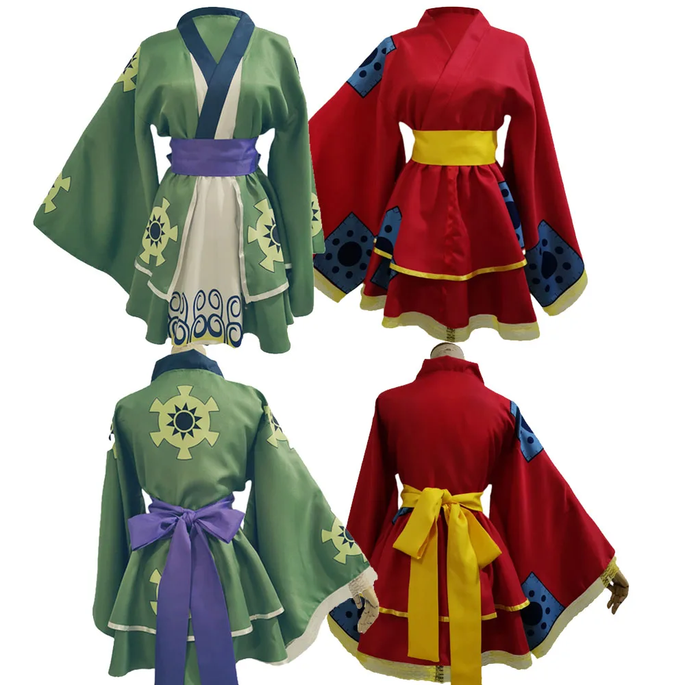 Anime Zoro Cosplay Costume Lolita Dress Kimono Outfits Women Men Adult Halloween Carnival Party Suit