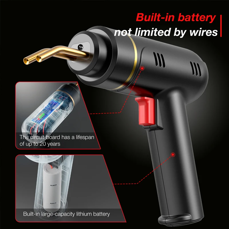 200W Cordless Plastic Welder Gun Kit 200/1000pcs Welding Nail USB Charge Portable For Repair Car Bumper Most Plastic Crack