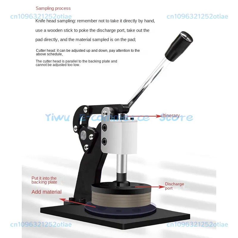 100CM2 hand-pressed circular sampler manual diameter 112MM circular sampling knife film paper cloth sampling cutting machine BB