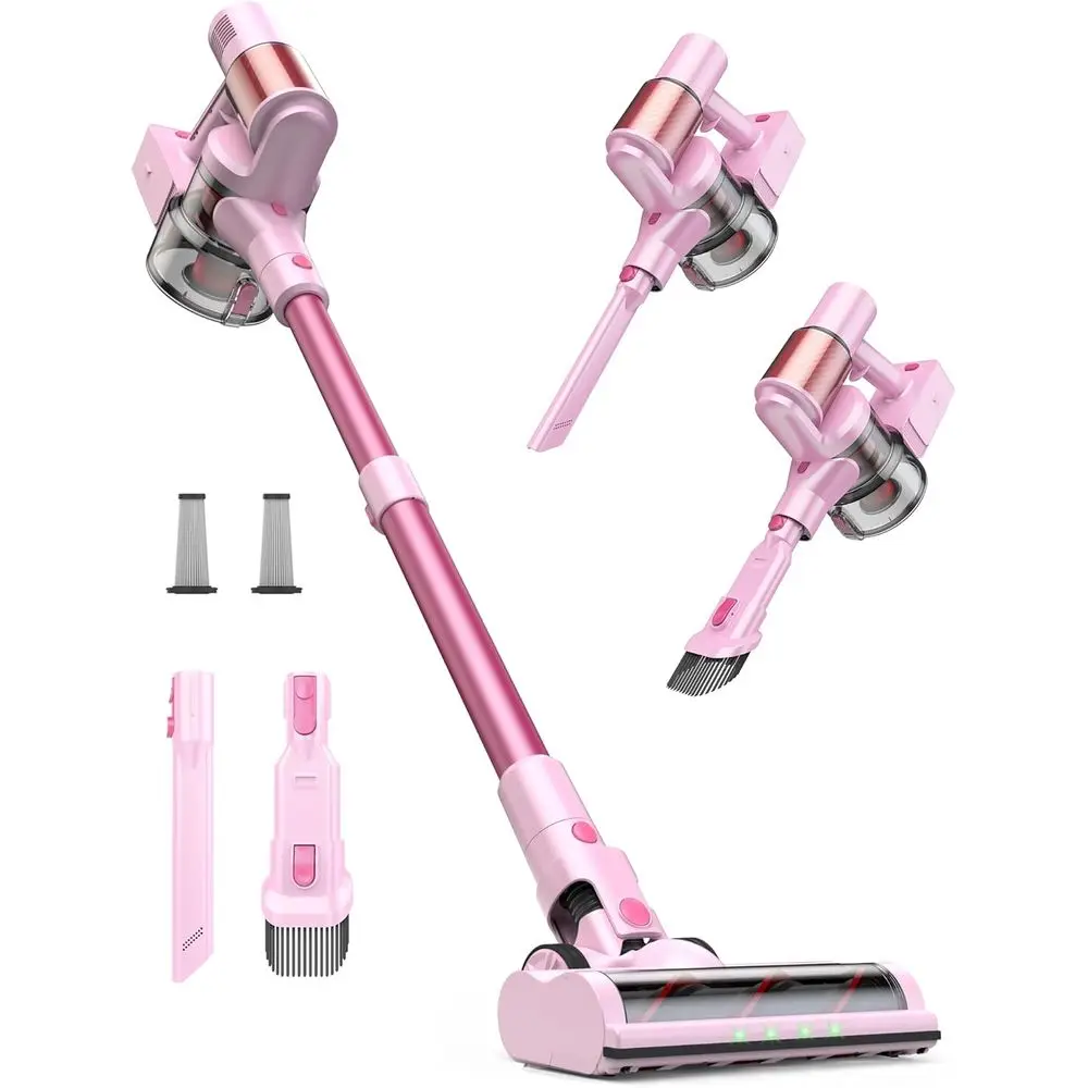 

Беспроводной пылесос, 45 кПа/550 Вт/60 минут работы, вертикальный пылесос с функцией самонаведения и сенсорным экраном, беспроводной пылесос с защитой от спутывания