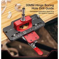 35MM Aluminum Alloy Hinge Boring Hole Drill Guide Hinge Jig with Clamp for Woodworking Cabinet Door Installation Woodwork Tools