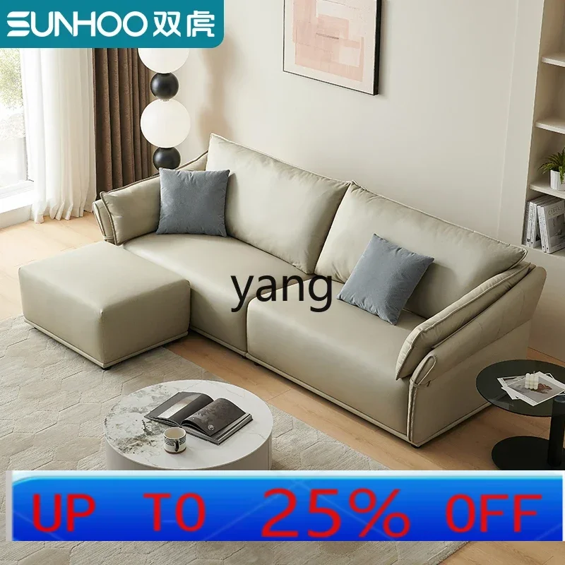 CX  fabric sofa living room light luxury cream style modern simple straight row technology cloth sofa