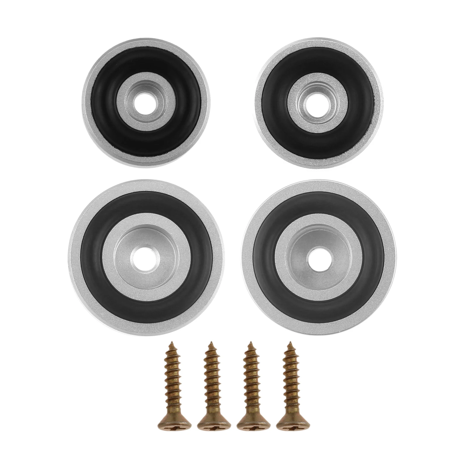 4/8Pcs Gold/Silver/Black Board Feet with Non Slip Pads With Rustproof Screws for Kitchen Serving Boards Countertop Protector