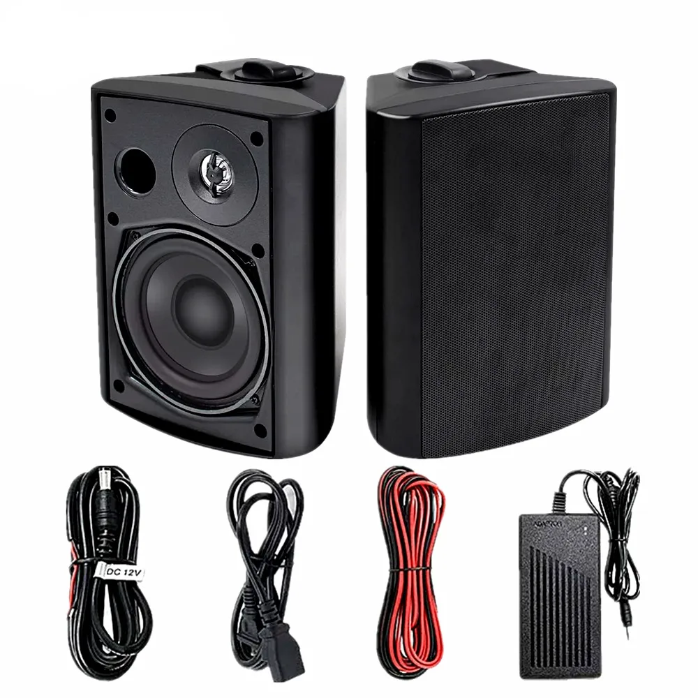 

Herdio 2PCS 5.25'' 300W Outdoor Bluetooth Speakers Wired Patio Waterproof Wall Mount Active Speakers For Garage Deck Home Pool