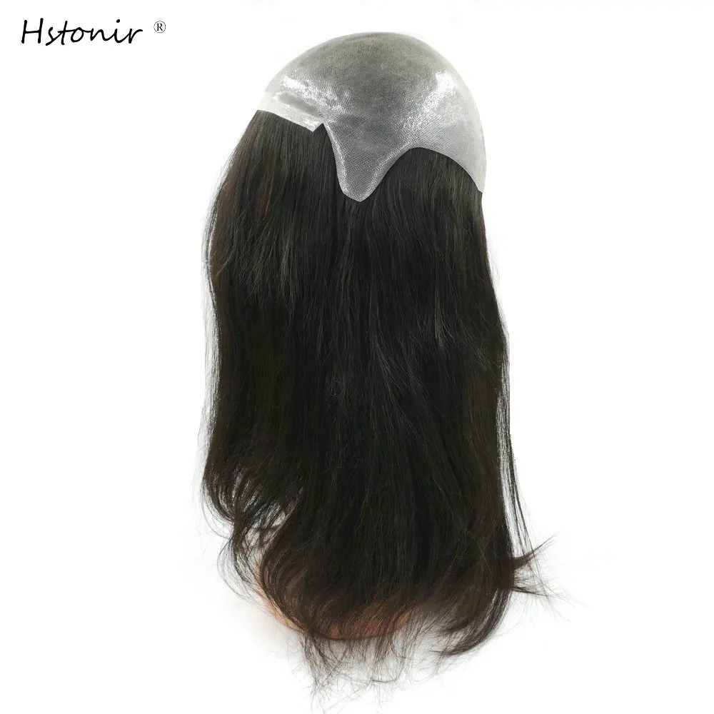 

Hstonir 100% Human Hair Full Pu Wig Chinese Cuticle Remy Hair Wigs For Women Easy Wear Real Hair Cap G003