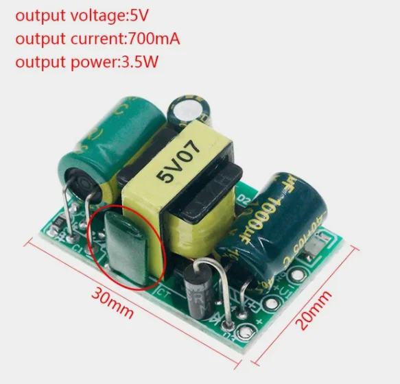 AC-DC 5V 700mA 12V 450mA 9V 500mA 3.5W Precision Buck Converter AC 220V to 5V DC step down Transformer power supply module