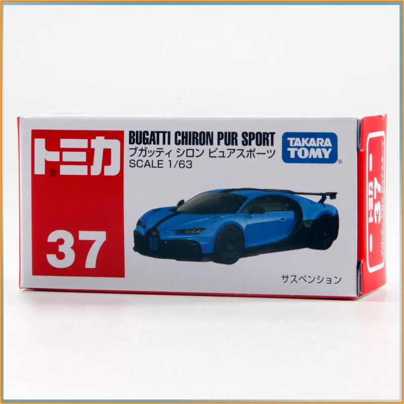 Genuine Tomica Bugatti Chiron Pur Sport No 37 Alloy Diecast Sports Car Model Model Toy Gift