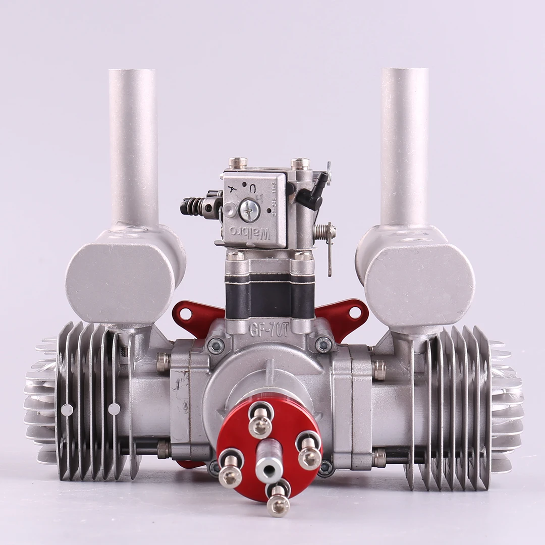 New RCGF 70cc Twin Cylinder Petrol/Gasoline Engine Dual Cylinder with Muffler/Igniton/Spark Plug for RC Model Airplane