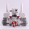 새로운 RCGF 70cc 트윈 실린더 가솔린/가솔린 엔진 RC 모델 비행기 용 머플러/점화/점화 플러그가있는 이중 실린더 1