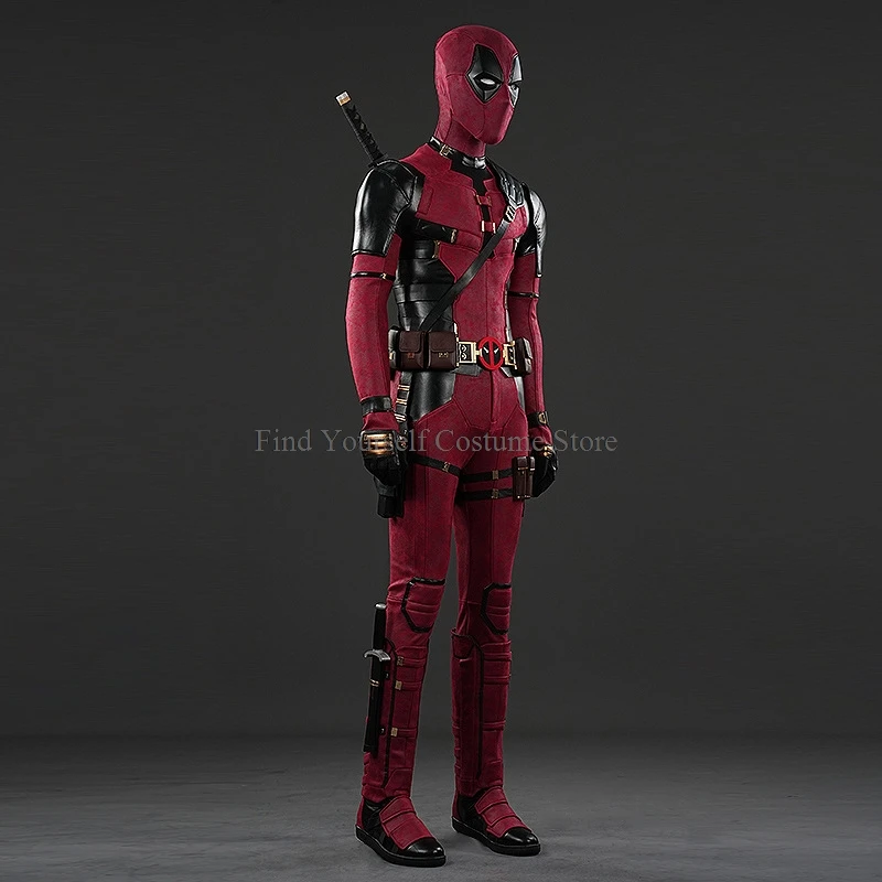 New Deadpooling 3 Cosplay Cosutme Mask With Magnetic Glasses Wade Winston Wilson Jumpsuit Belt Cosplay Costume Suit Halloween