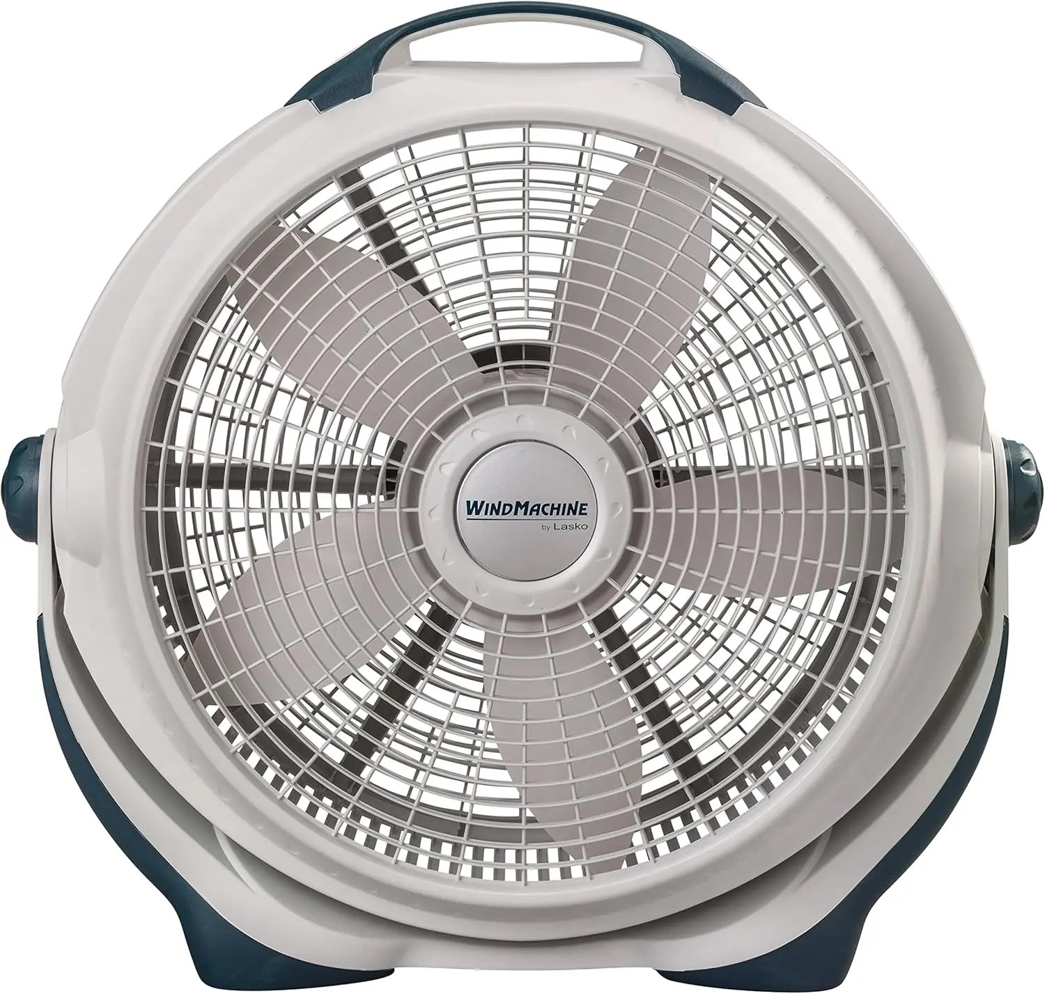 Lasko Wind Machine Air Circulator Floor Fan, 3 Speeds, Pivoting Head for Large Spaces, 20