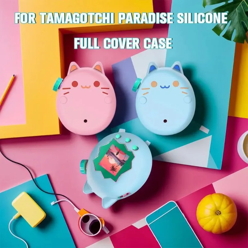 حافظة واقية من السيليكون لـ Tamagotchi Paradise Virtual Electronic Pet Game غطاء جلدي غلاف ناعم ملحقات وحدة تحكم ألعاب صغيرة #4