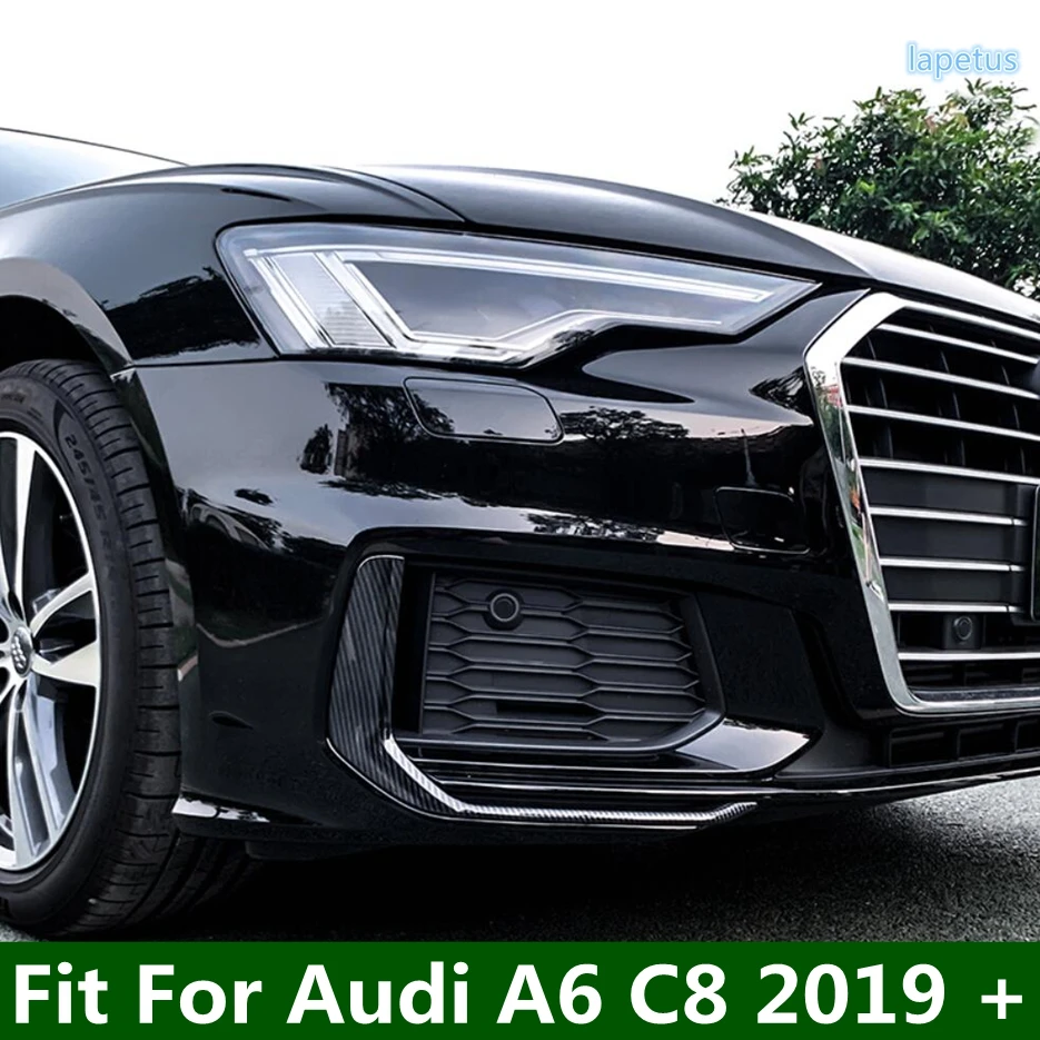 

ABS Chrome Front Fog Light Lamp Stickers Decoration Frame Cover Trim Fit For Audi A6 C8 2019 - 2023 Car Accessories