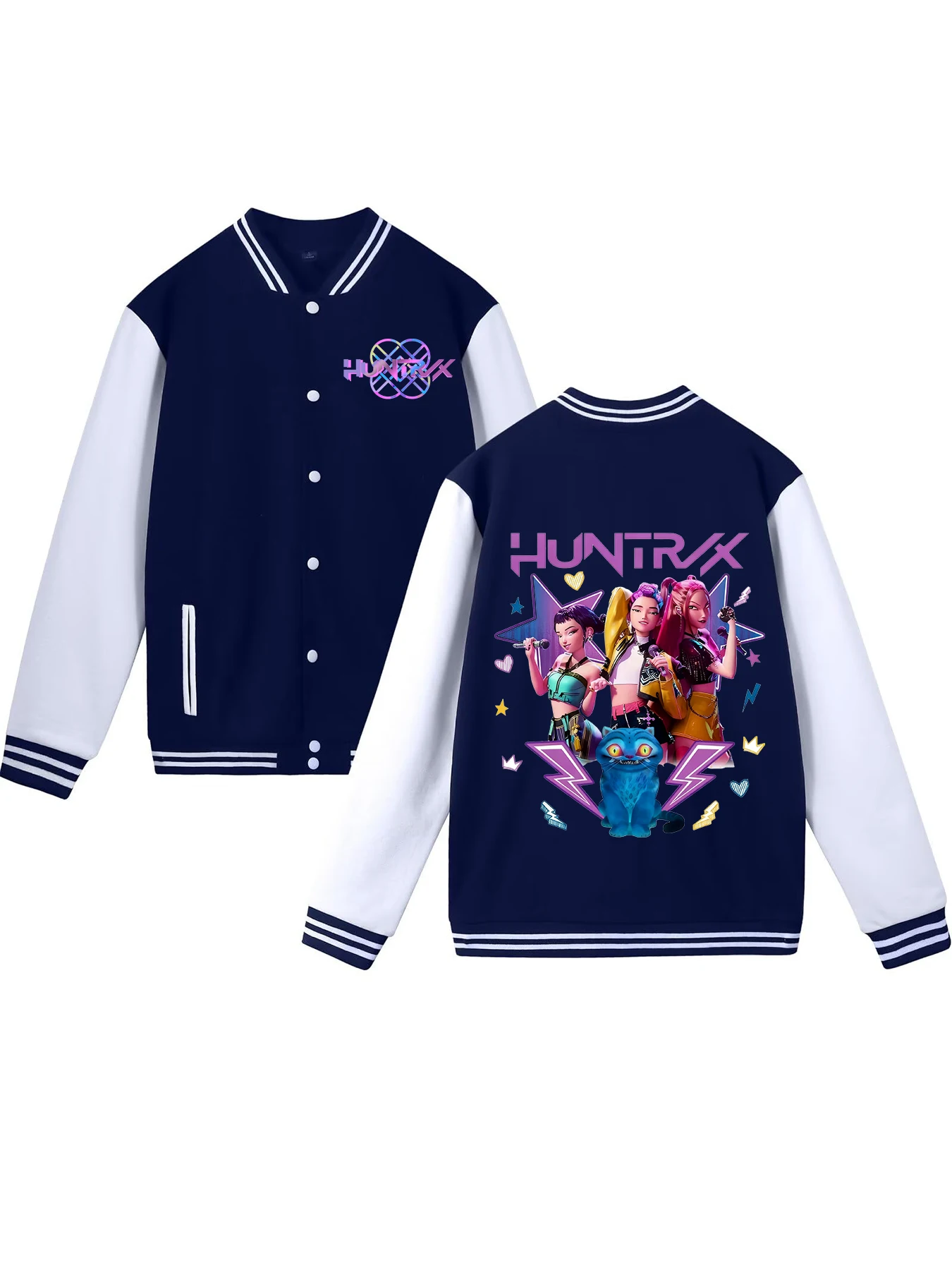 سترة بيسبول مطبوعة من Kpop Demon Hunters، ملابس كاجوال مضحكة Y2k، معطف شارع شخصي هدية للأصدقاء