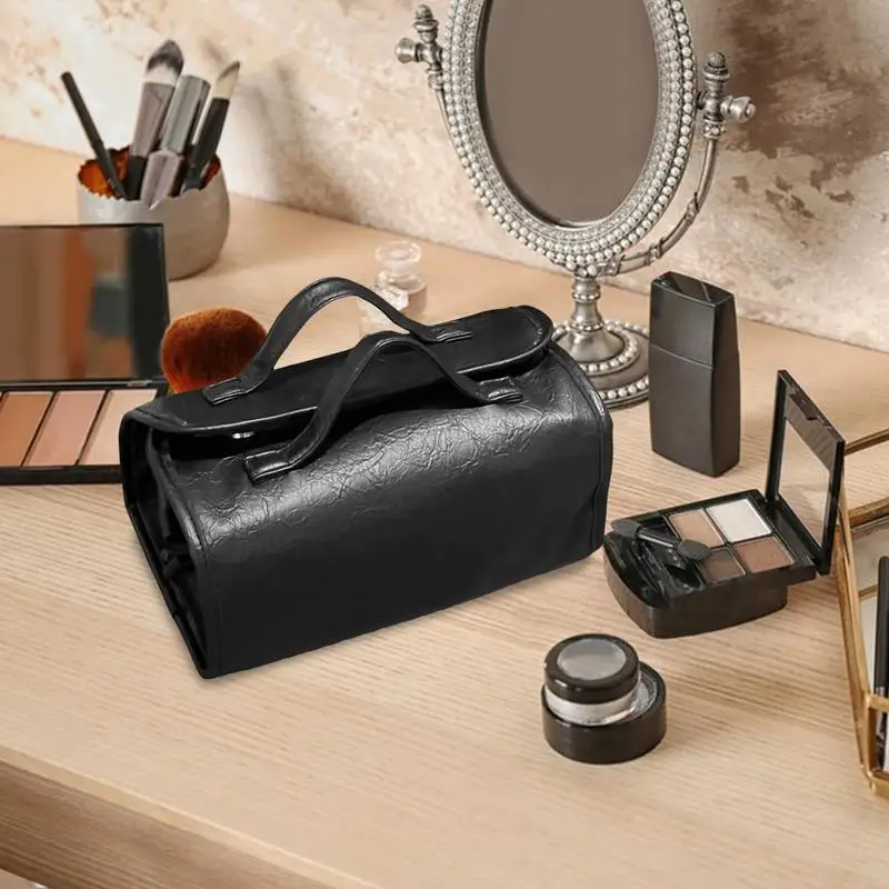 Travel Cosmetic Organizer Multifunctional Cosmetic Bag Portable Waterproof Roll Up Cosmetic Bag For Women 4-in-1 Makeup Bag