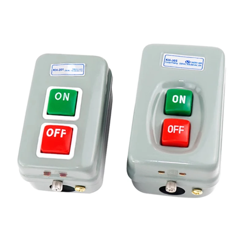 KH-201 KH-305 on-off 3P 30A/250V 20A/380V Transfer Push Button Switch Control Box Electrical Motor Start Switch