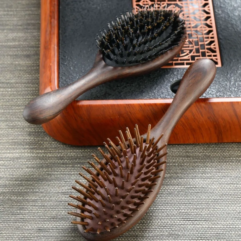 

Модная расческа для волос с подушкой из сандалового дерева, расческа для волос, салон красоты, массажная расческа для кожи головы, портативная расческа с воздушной подушкой из щетины для женщин/девочек