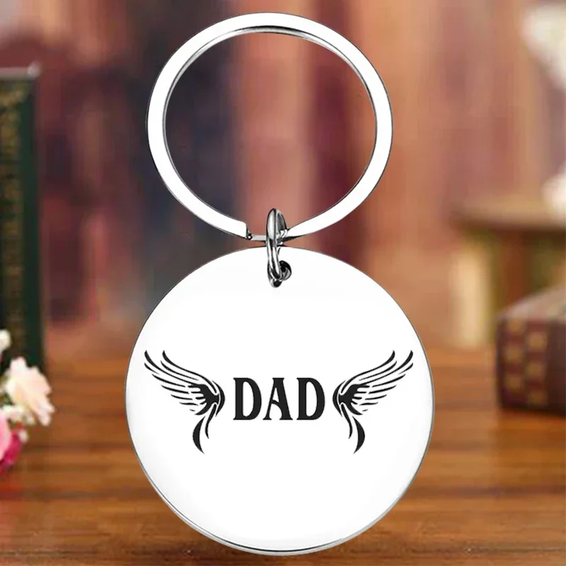 Metal Dad Memorial Gifts Keychain Loss of Father Sympathy Gift Key Chain Pendant Loss of Dad, Bereavement Memory Dad Present