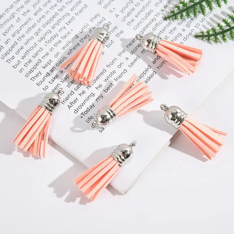 10/20 Stück Kunstleder-Quastenanhänger Kleine Quasten Charms für DIY-Schmuck, Armbänder, Schlüsselanhänger, Taschendekoration, Handarbeit – Detail 5