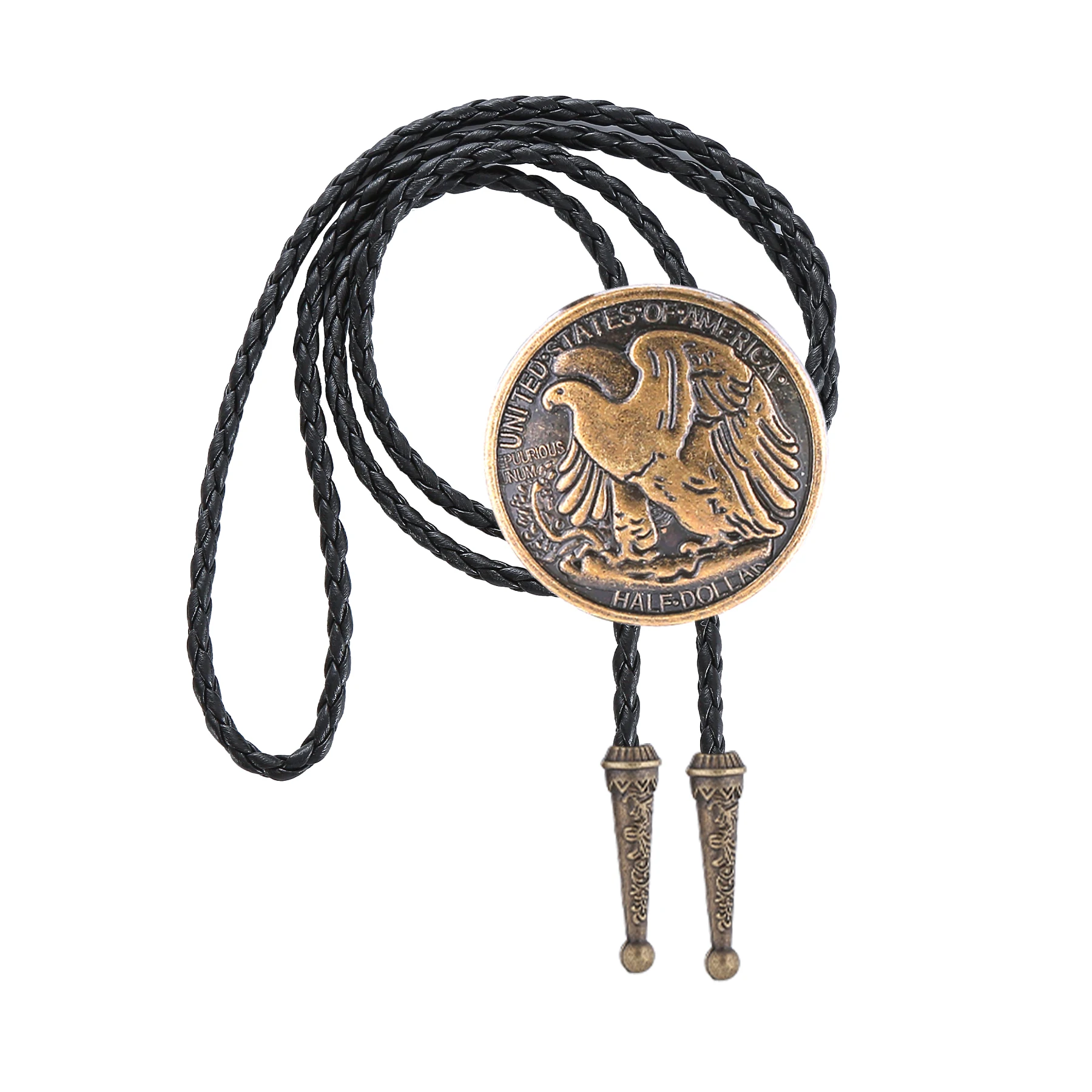 New model eagle round bolo tie western jeans
