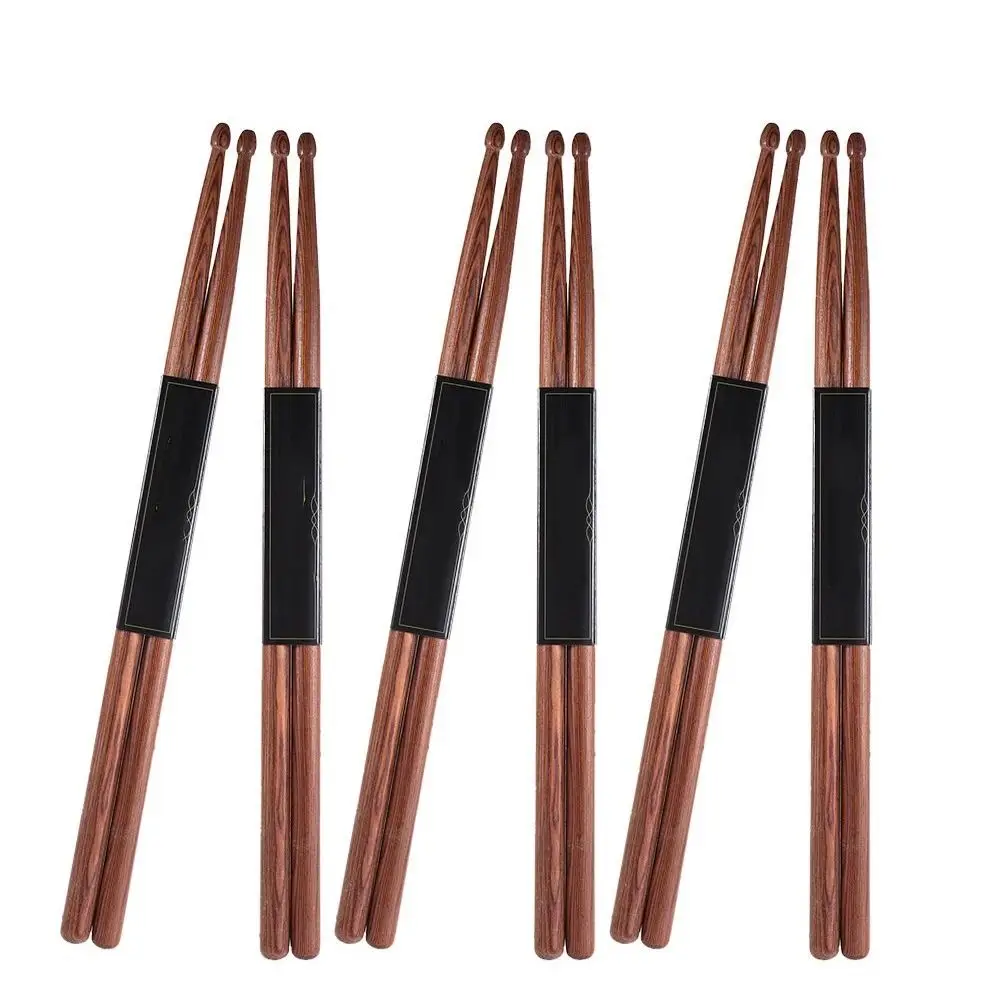 1Pair 5A/7A Wooden Drum Sticks Teardrop-shaped Tips Light Wood Drum Set Anti-Skid Durable Percussion Instrument Accessories