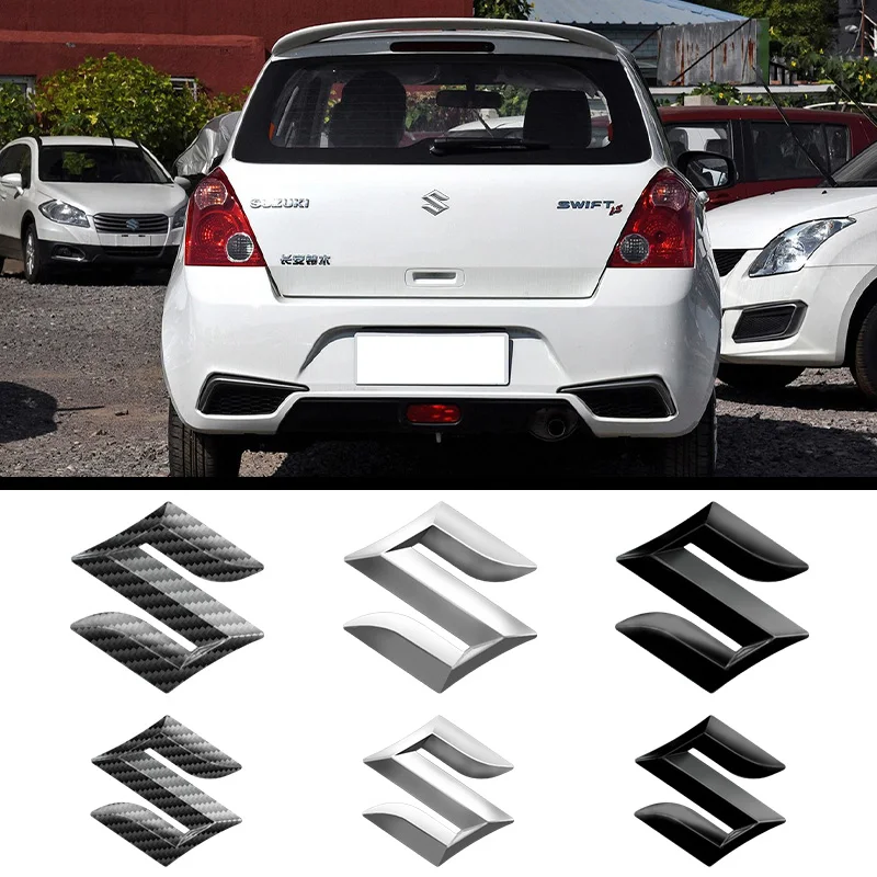 For Suzuki Swift SX4 Alto Baleno Jimny Grand Vitara ABS Car Hood Front Grille Emblem Rear Trunk Logo Badge Sticker Accessories