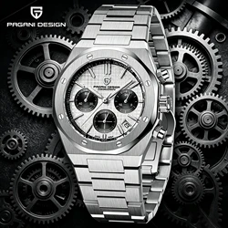 PAGANI DESIGN Original 40mm Men V2 Quartz Chronograph Vk63 Sapphire Stainless Steel Waterproof 200m C3 Reloj Hombre Watches Male