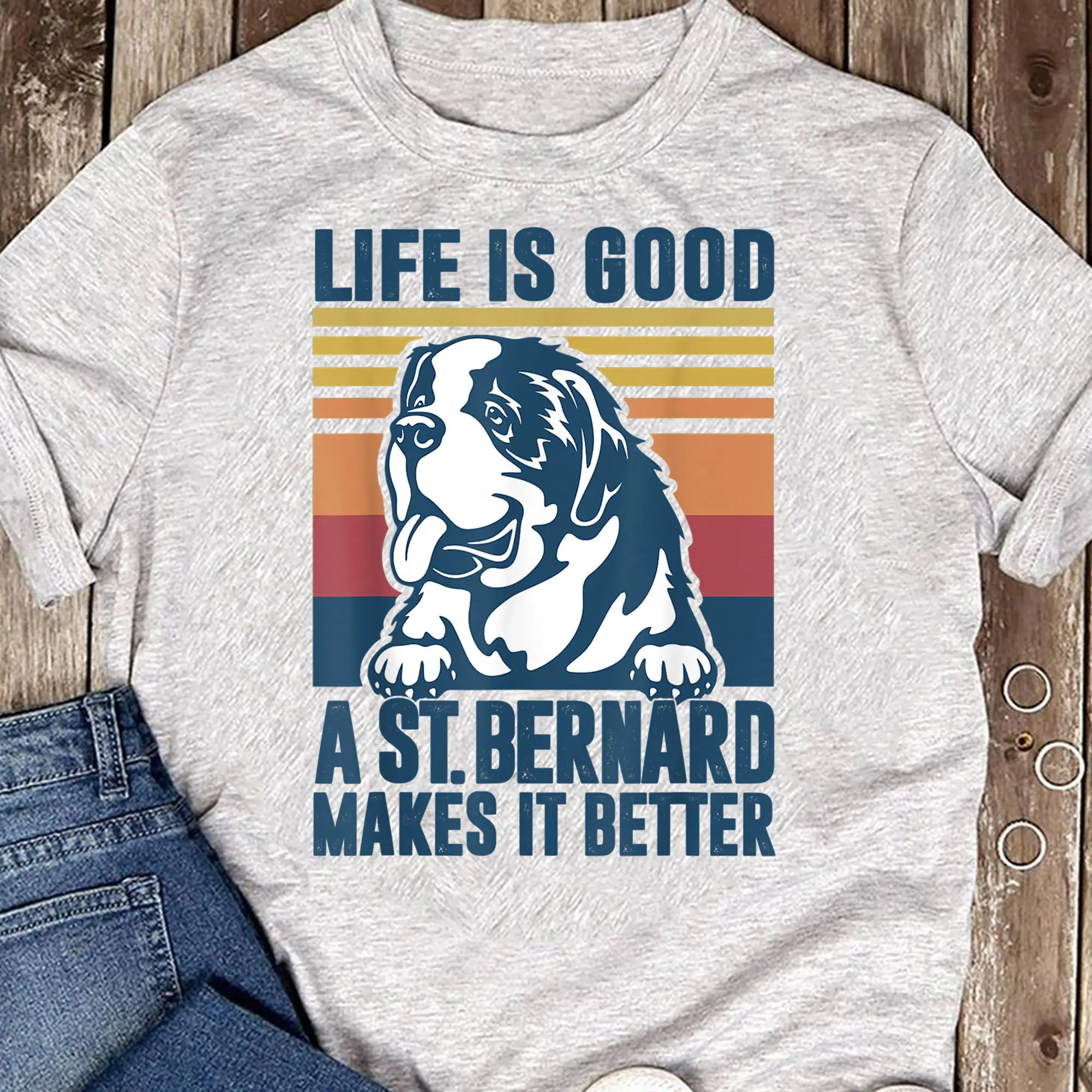 Saint Bernard s For Dog Mom Dad St T Shirt Lovers Funny Mother's Day