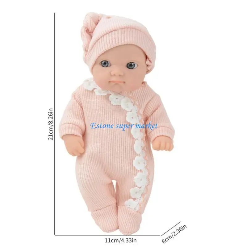 090B 8-calowy zestaw lalek bobasów dla malucha życie jak Reborns zabawka prezent urodzinowy realistyczny zestaw lalek dla z do
