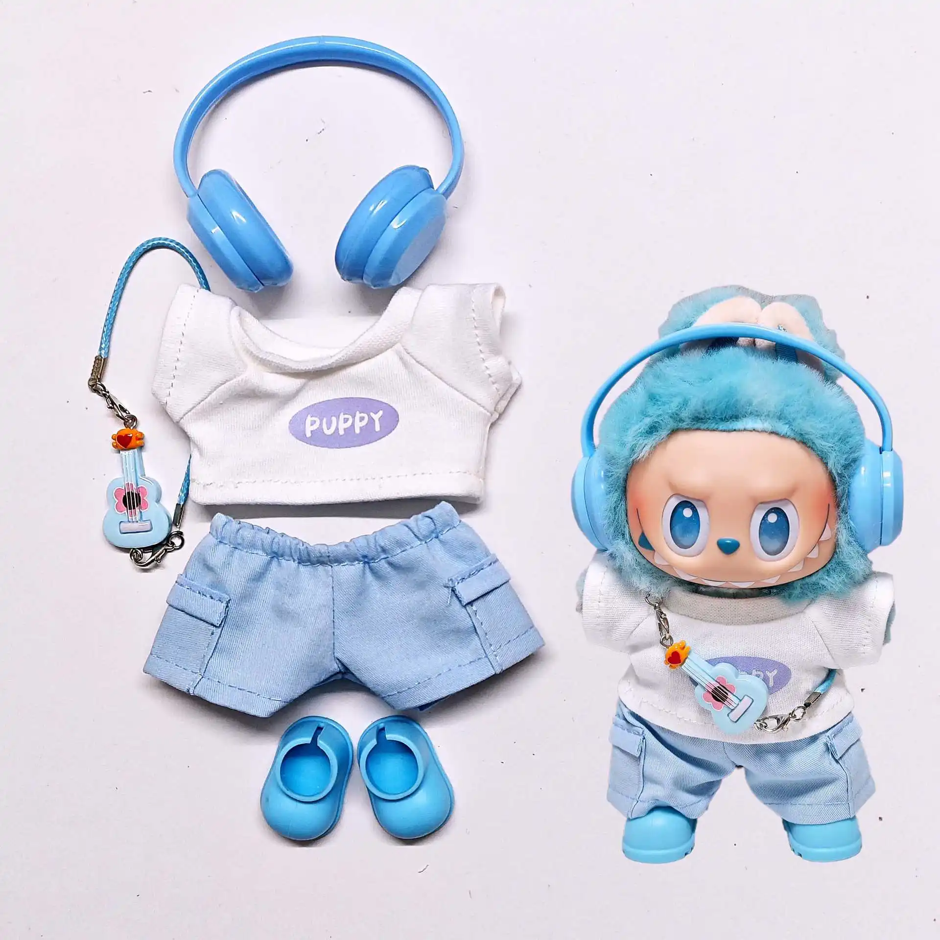 For Labubu Select High-quality Doll Clothing 15-17CM Casual Wear Set - 6-piece Set Labubu Universal Clothing
