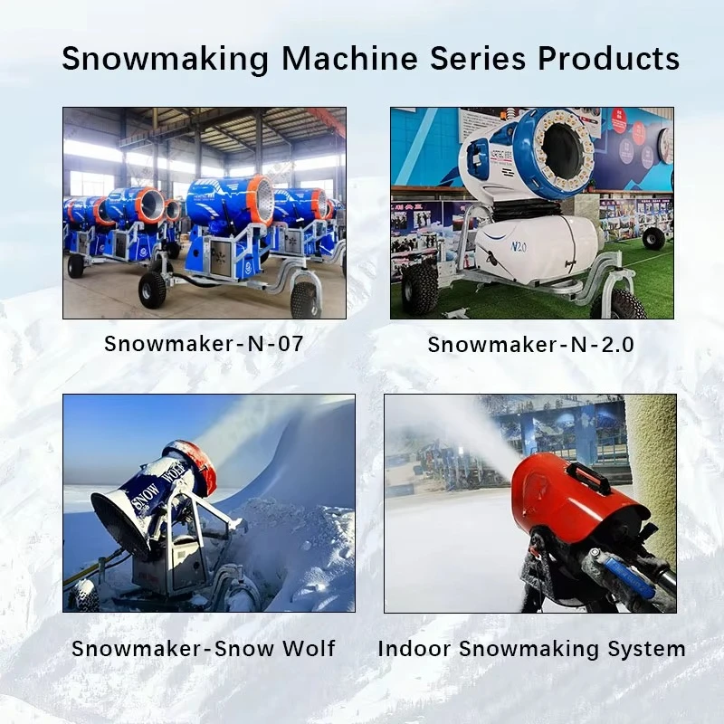 High Performance Indoor Ski Resort Snow Making System Maker Machine Cannon Fan Generator Equipment Shed view 5