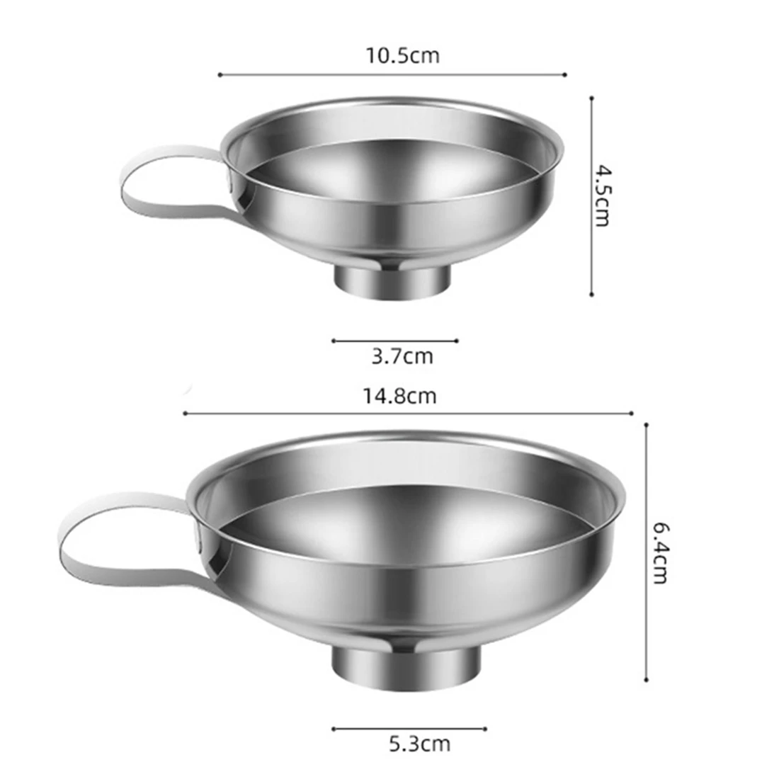 Воронка для консервирования, комплект из 2 принадлежностей для консервирования из нержавеющей стали Кухонная воронка Воронка для банки Воронка для консервирования