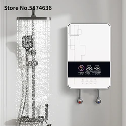 220V 7000W Electric Hot Water Heater Tankless Instant Boiler Bathroom Tankless Shower Set Thermostat Safe Intelligent Automatica