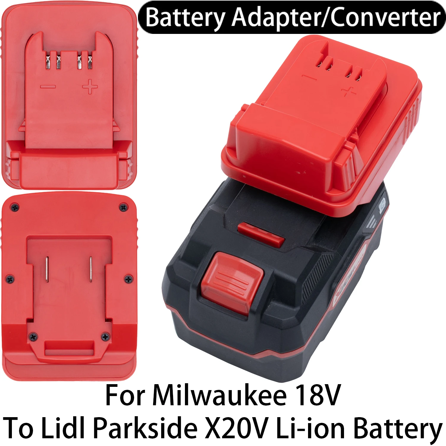 

Battery Adapter For Milwaukee 18V Li-ion Tool To Lidl Parkside X20V Li-ion Battery Adapter Converter Power Tool Accessory