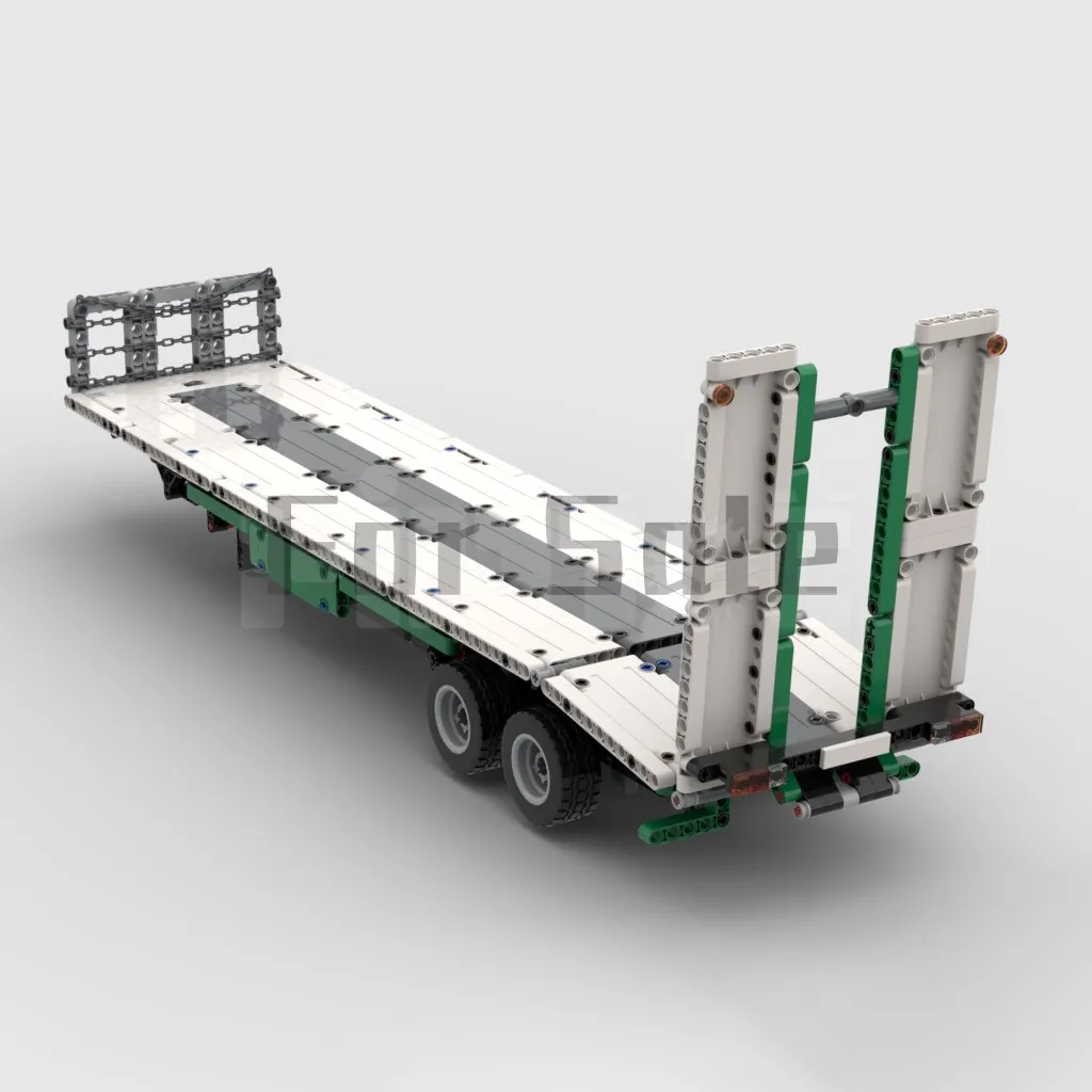 MOC-39325 Low Loader Beavertail Flatbed Trailer Truck by sk799 Building Block Model Spliced Toy Puzzle Kids Gift