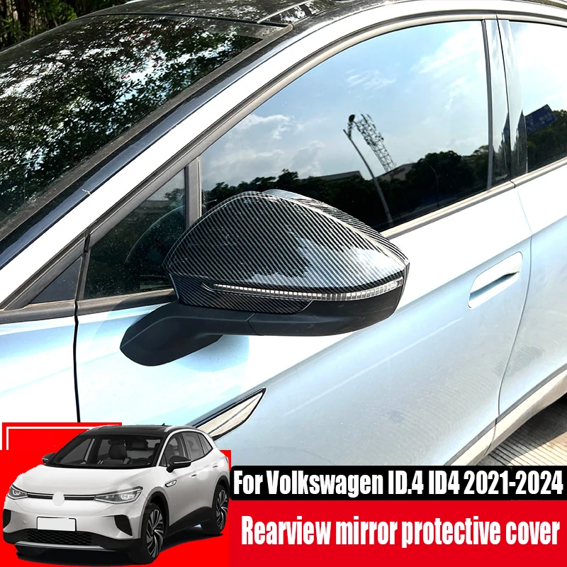 For Volkswagen VW ID.4 ID4 2021 2022 2023 2024 ABS material rearview mirror protective cover reverse mirror decorative glitter