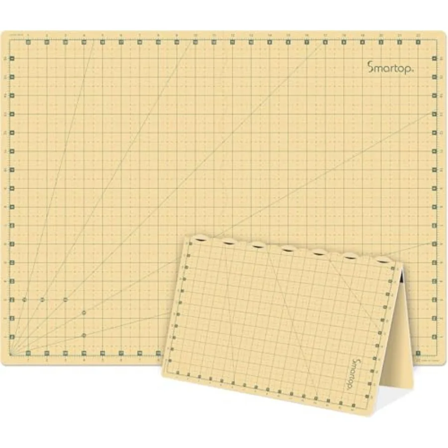 

Коврик для резки SMARTOP 24x18 дюймов, самовосстанавливающийся, 3-слойный, складной, нескользящий, неотражающий, отлично подходит для рукоделия, квилтинга, шитья, скрапбукинга