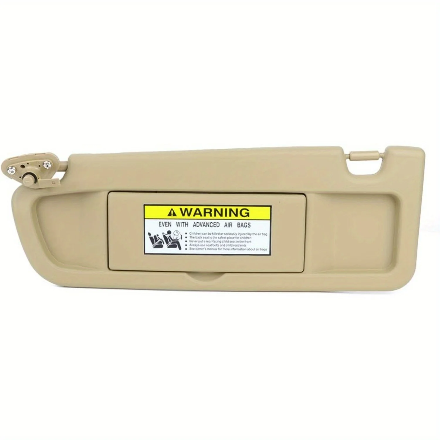 SCITOO Left Driver Side Sun Visor Assembly fit for 2006-2010 for Honda Civic Without Sunroof (Tan Beige)