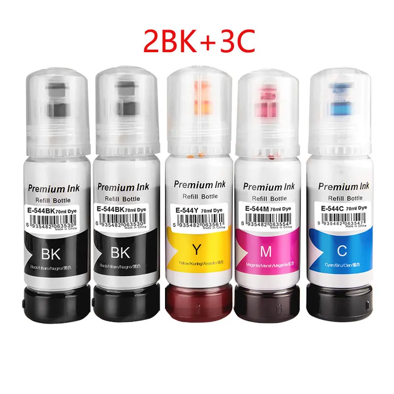 Imagem -04 - Kit de Reabastecimento de Garrafas Apto para Epson Ecotank Tinta Corante Cores T544 544 L1210 L3110 L3150 L3210 L3250 L3251 L3260 L5290