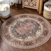 Vintage Printed Circular Carpet Rugs for Bedroom Washroom Floor Mat Carpets for Living Room Living Room Decoration
