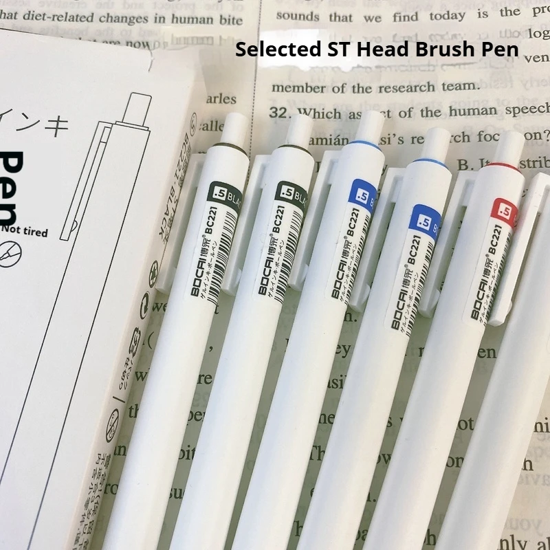 أنيق الحد الأدنى 0.5 مللي متر انقر قلم محايد اللون قيمة جمالية عالية لامتحان مكتب استخدام الطالب سؤال بالفرشاة أداة هلام القلم