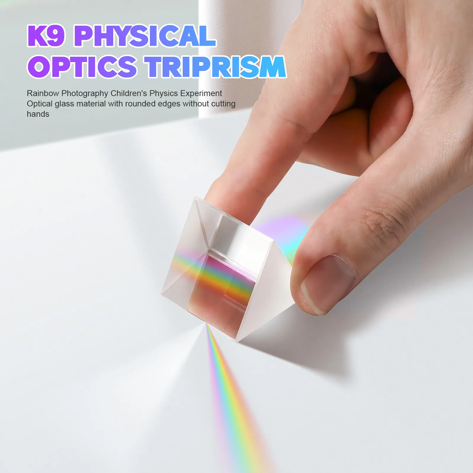 4Pcs Optical Triangular Prism Crystal Clear Teaching Spectrum Analysis Photography Laboratory Physics Experiment Science Tool