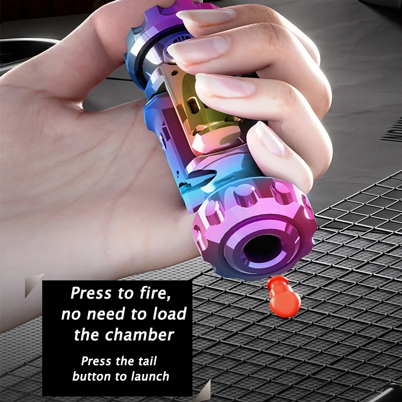 Stun Grenade Fidget Spinner Miniature Pistol Toy Gun with Ejectable Shells Stress Relief Finger Toys for Adults Kids Best Gifts